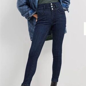 Anthropologie Pilcro High Rise Three Button Skinny Jeans
